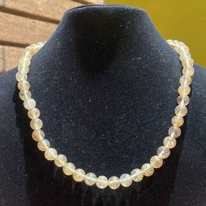 8MM Rutilated Quartz Bead Stretchy Cord Necklace/Bracelet/Anklet